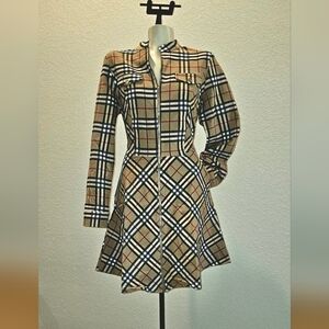 Plaid Zip Up Dress